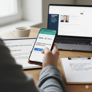 een afbeelding die de kern van je artikel visueel ondersteunt: Een waarschuwing voor phishing rondom iDEAL en Wero.